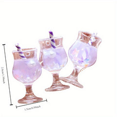 Mini Resin Straw Goblet for Dollhouse