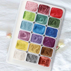 60 Colors Pearlescent Watercolor Paint Set for Artists