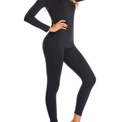 Women's Thermal Underwear Set Long Sleeve Crew Neck Tops & Pants