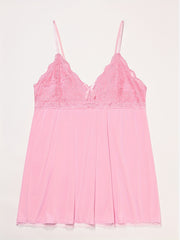 Nightgown Women's Plus V Neck Slip Dress Babydoll Nightdress