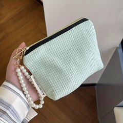 Faux Pearl Chain Lipstick Storage Bag