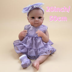 Realistic 20-Inch Vinyl Girl Reborn Doll Handcrafted Birthday Gift