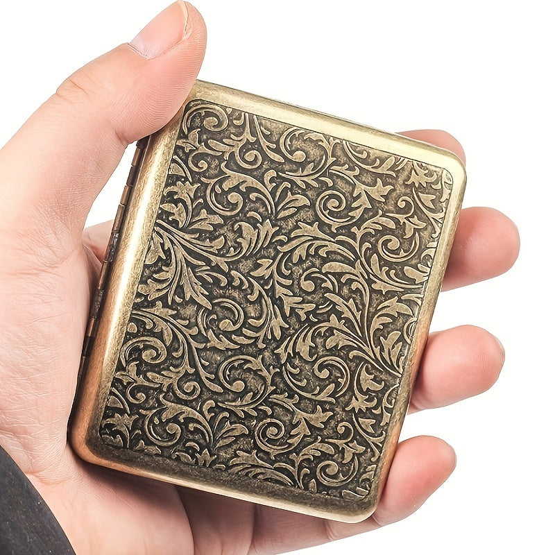 Metal Vintage Cigarette Box Portable Thickened Tobacco Case Holder