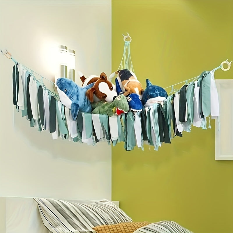 Stuffed Animal Storage Hammock Hanging Net Wild Theme Toy Organizer