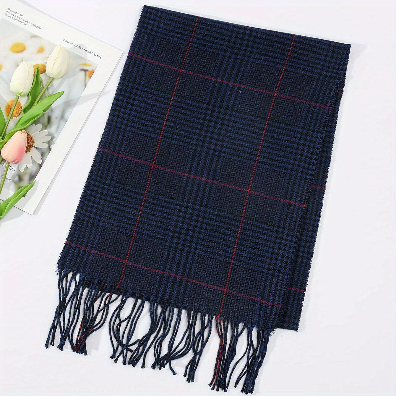 Plaid Men's Casual Scarf