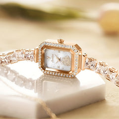 LIGE Teen Faux Diamond Watch Classic Women's Quartz Watch