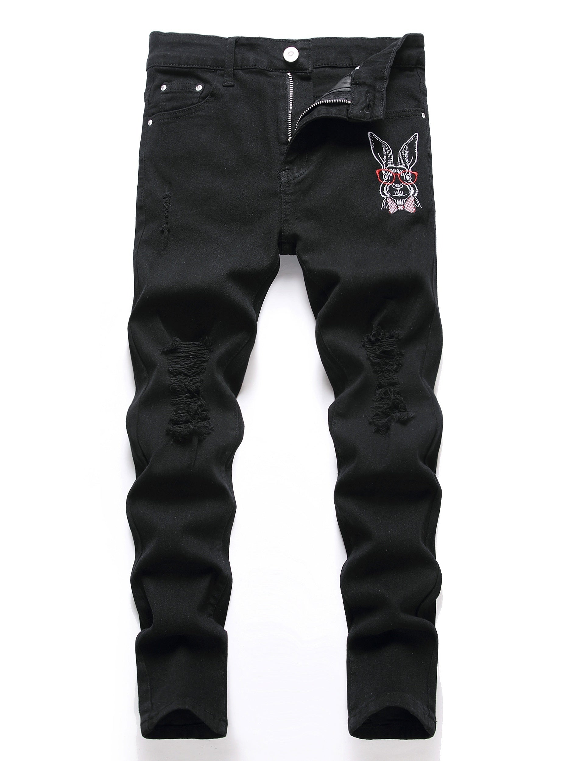 Boys Embroidered Rabbit Jeans Spring/Autumn Kids Clothes
