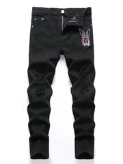 Boys Embroidered Rabbit Jeans Spring/Autumn Kids Clothes