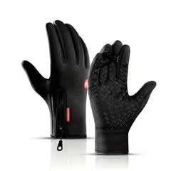 Men's Winter Cycling Gloves Warm and Windproof Touch Screen Full Finger