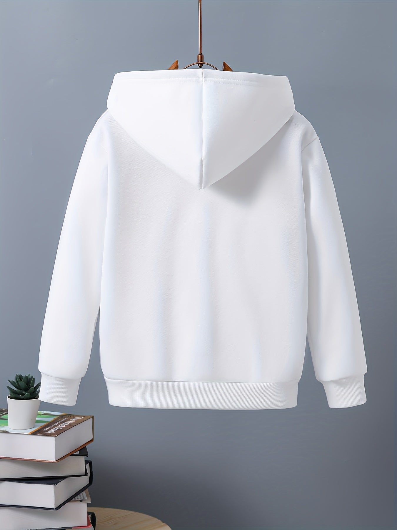 Boys Flower Print Hooded Sweatshirt for Spring Fall