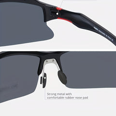 Men's Polarized Sports Sunglasses UV400 Glasses Metal Nose Pad Support