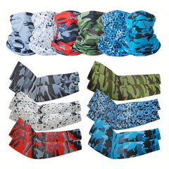 2pcs Outdoor Sunscreen Neck Gaiter Riding Mask And Sunshade Sleeve Set