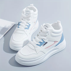 Women's Chunky High Top Sneakers Non Slip Lace Up Casual Shoes