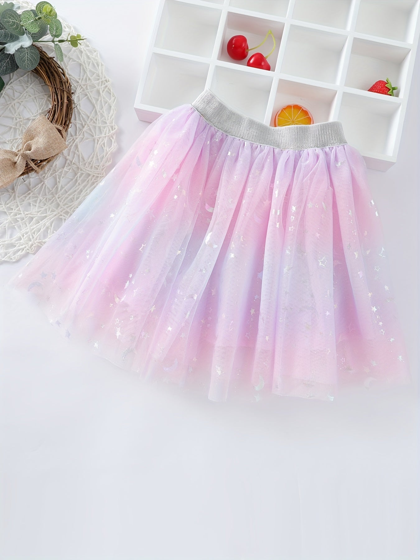 Sequin Stars Tulle Tutu Princess Skirt for Kids