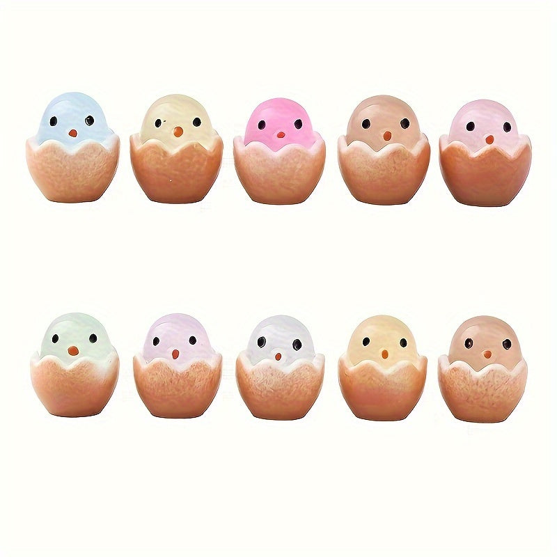 18pcs Glow in the Dark Mini Eggs Resin Garden Decor Easter Gift