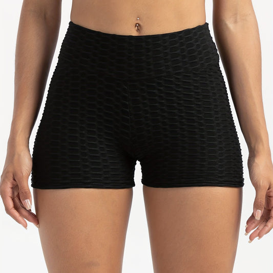 Honeycomb High Waist Sports Shorts Hip Lifting Yoga Leggings