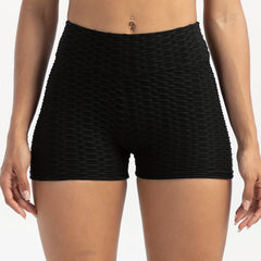Honeycomb High Waist Sports Shorts Hip Lifting Yoga Leggings