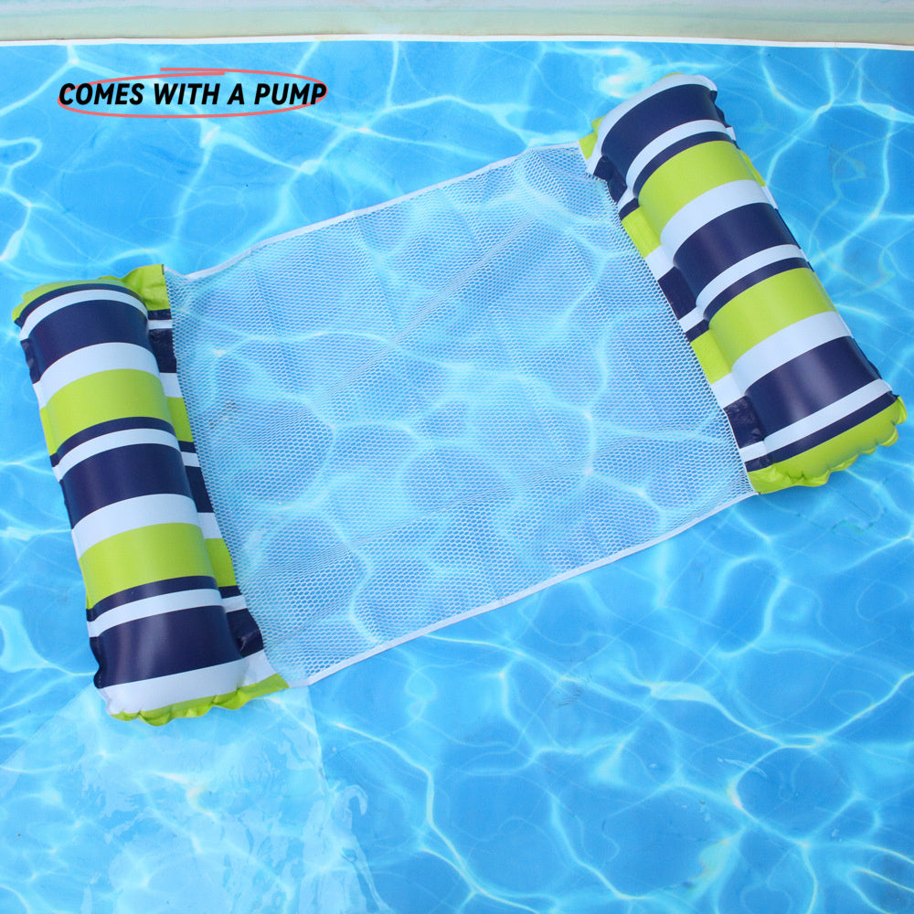 Portable Inflatable Water Hammock Set with Pump for Travel