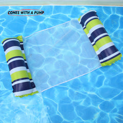 Portable Inflatable Water Hammock Set with Pump for Travel