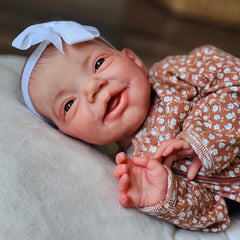 20 Inches Reborn Doll Soft Cloth Body Hand painted Hair Capillaries Visible