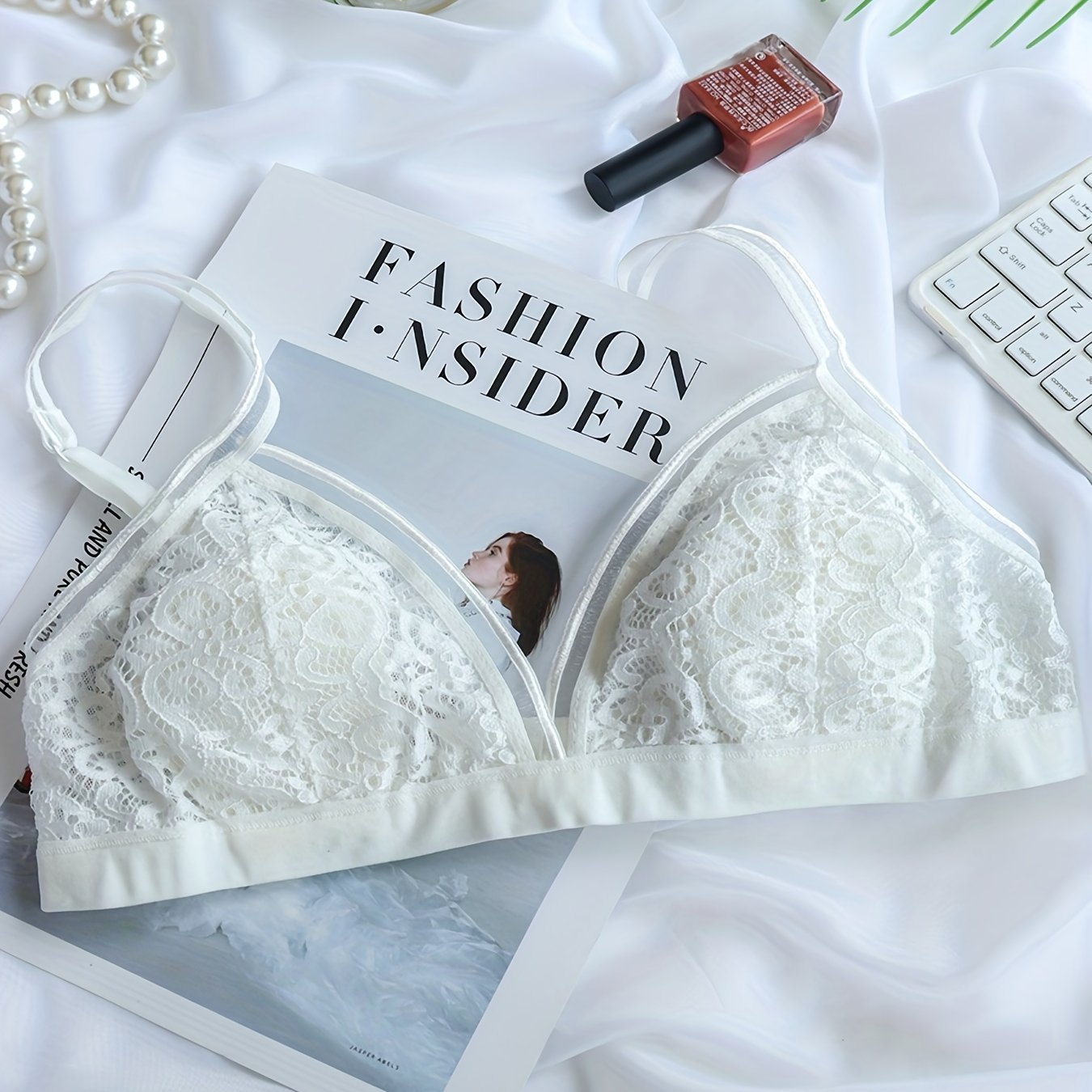 Floral Lace Wireless Bra Comfy & Sexy Lingerie