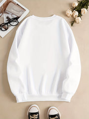 Women's Casual Solid Sweatshirt for Spring & Autumn