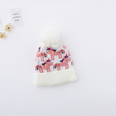 Warm Woolen Hat Unicorn Ear Protection For Baby Boys And Girls