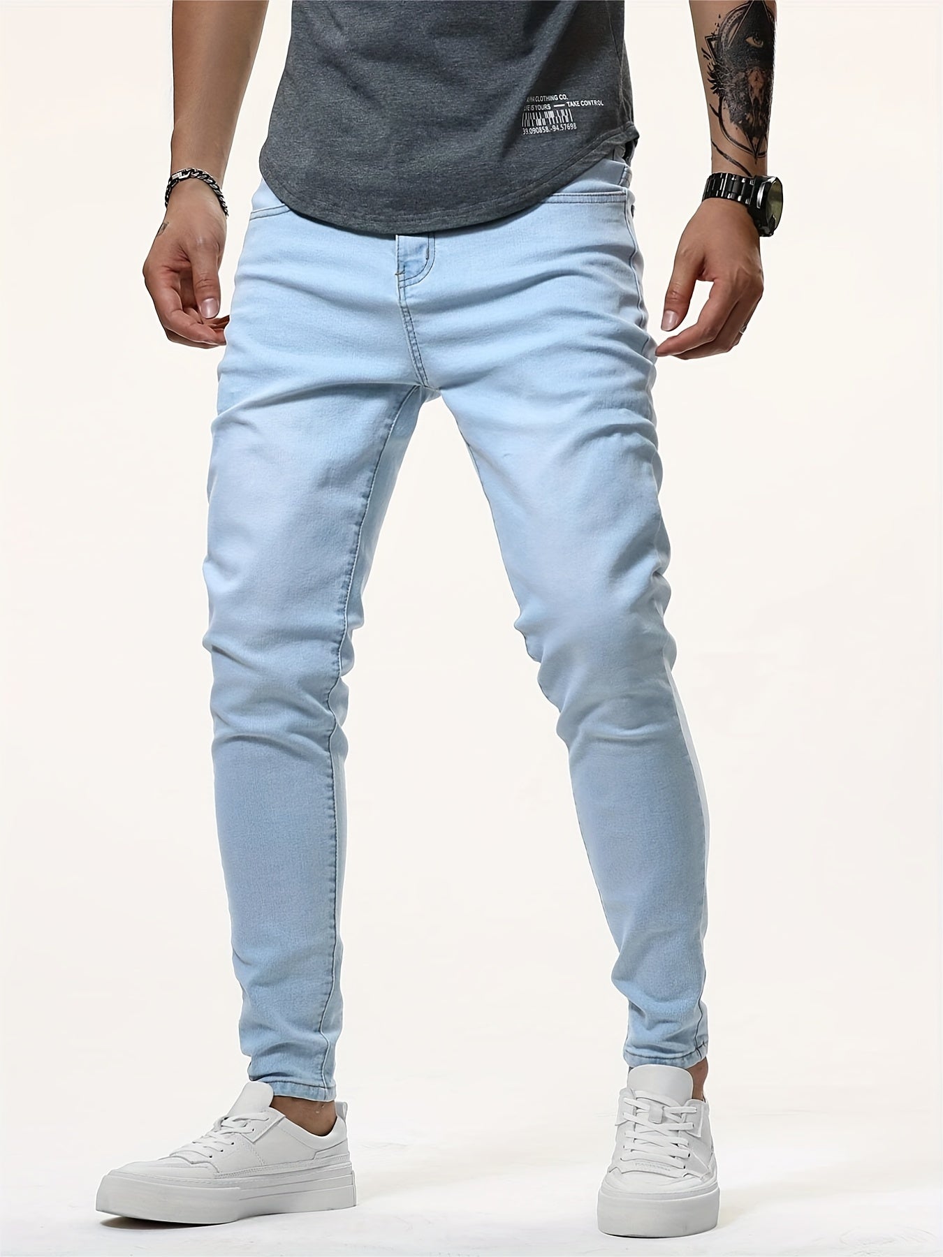 Stretch Denim Jeans for Men Slim Fit