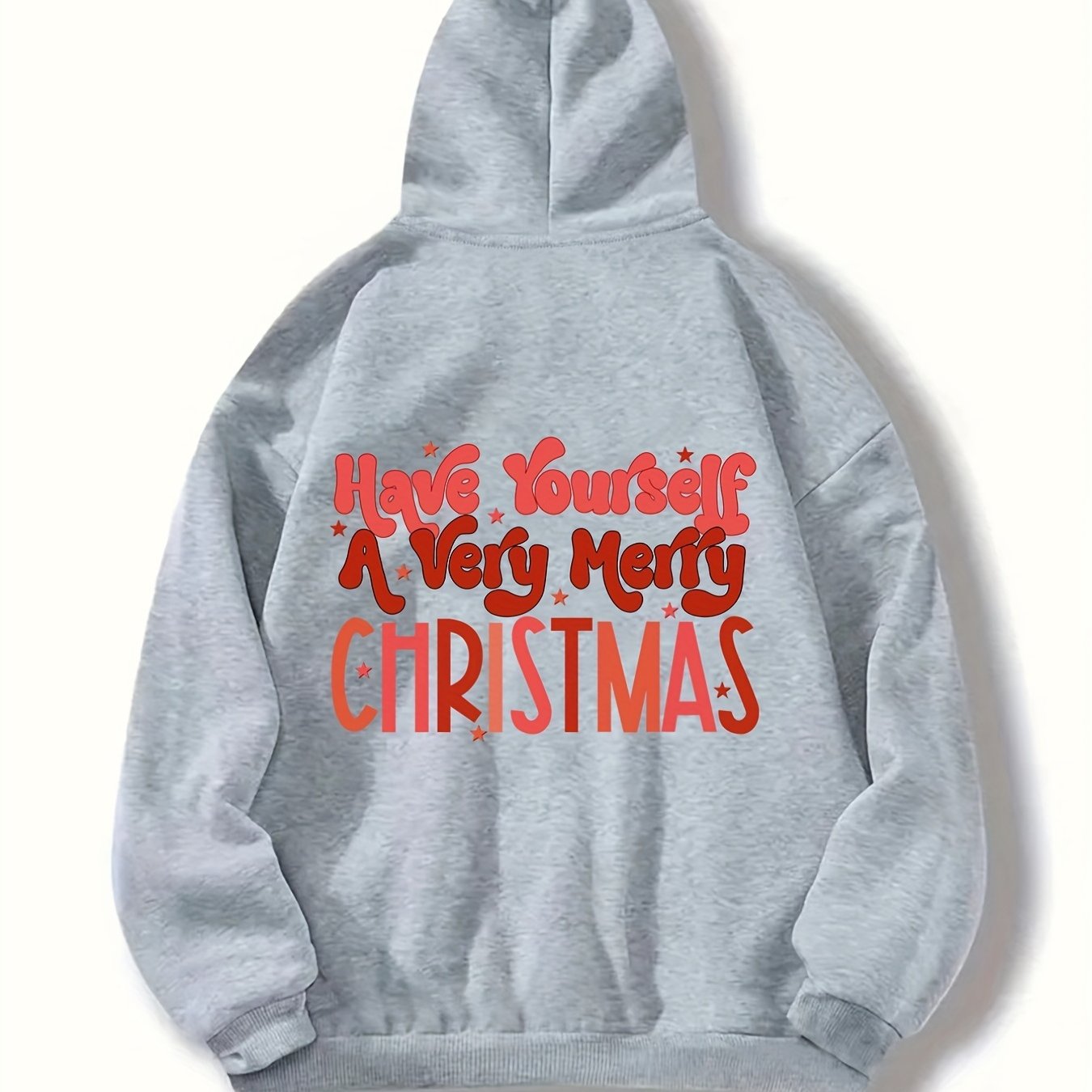 Christmas Kangaroo Pocket Hoodie Long Sleeve Sweatshirt