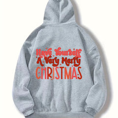Christmas Kangaroo Pocket Hoodie Long Sleeve Sweatshirt