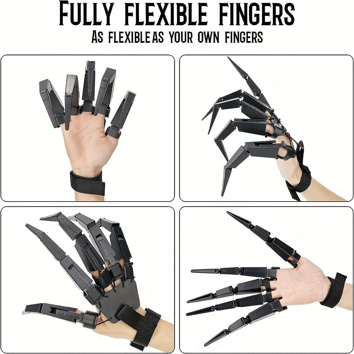 Halloween Articulated Fingers 3D Printed Ghost Character Costume Play