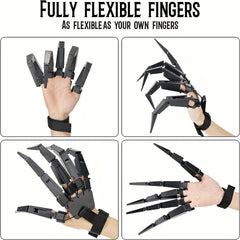 Halloween Articulated Fingers 3D Printed Ghost Character Costume Play