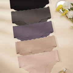 5pcs Seamless Solid Briefs Comfy & Breathable Intimates Panties