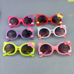 Kids Bow Cartoon Sunglasses UV Protection