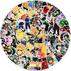 50pcs Anime Doodle Waterproof Stickers for Laptop Skateboard Water Bottles