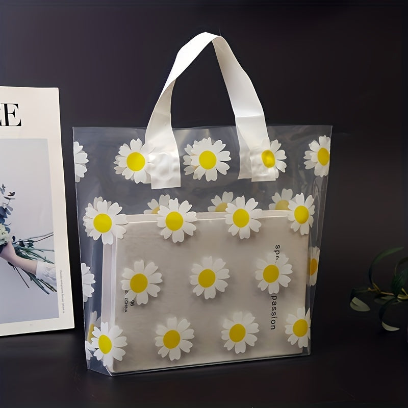 Small Daisy Gift Bag PVC Carrying Bag Cosmetics Clothes Holiday Accessories
