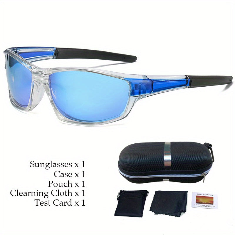 Men's Polarized Sports Glasses for Driving Cycling with Cases Set