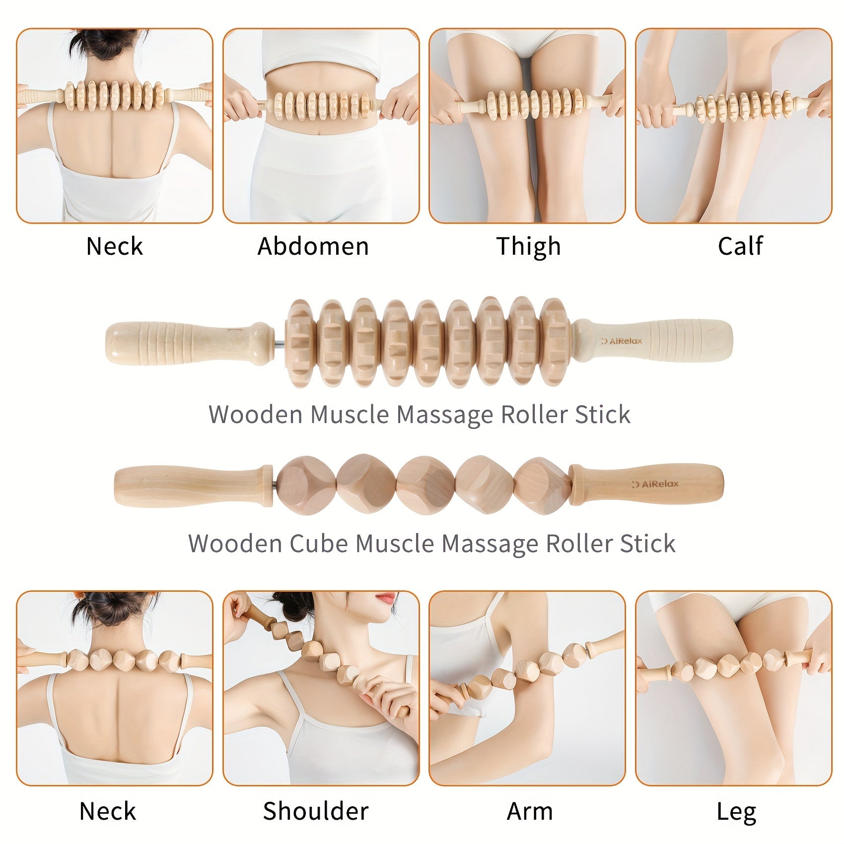 Wood Therapy Massage Tools Set Anti Cellulite Massager Kit for Body Shaping