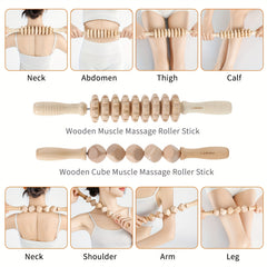 Wood Therapy Massage Tools Set Anti Cellulite Massager Kit for Body Shaping
