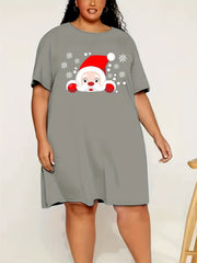 Santa Claus Lounge Dress Short Sleeve Nightdress