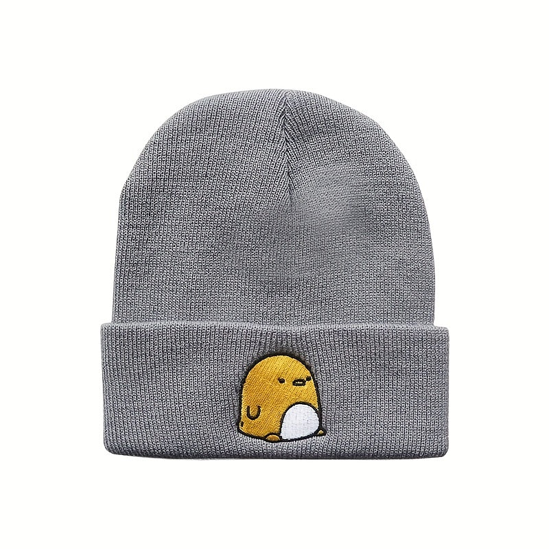 Animal Embroidery Knitted Hat Stylish Beanie Hat Men