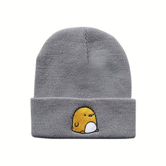 Animal Embroidery Knitted Hat Stylish Beanie Hat Men