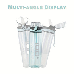 720ml Water Bottle With Straw And Strap Portable Plastic Sports Cup Leakproof