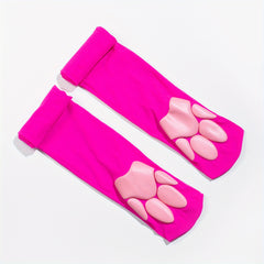 Bear Paw Print Socks Y2K Over The Knee Women's Stockings