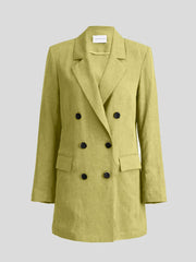 Double Button Blazer Coat Long Sleeve Loose Blazer Outerwear Women's