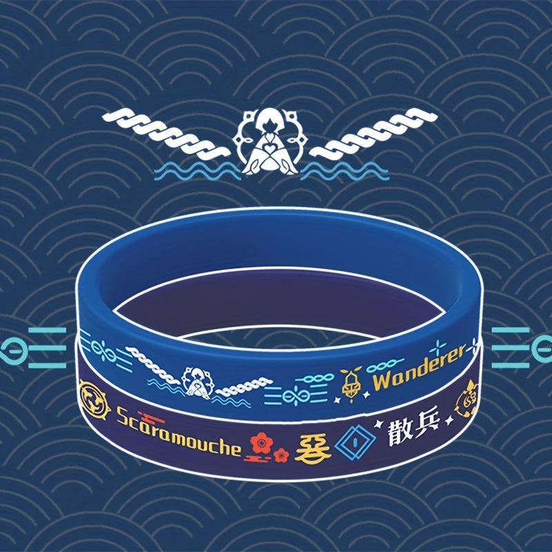 Cartoon Pattern Funny Bracelet Sporty Style Silicone Wristband