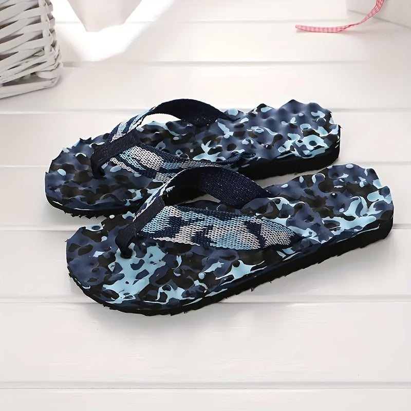 Men's Camouflage Massage Thong Sandals Non Slip Flip-flops