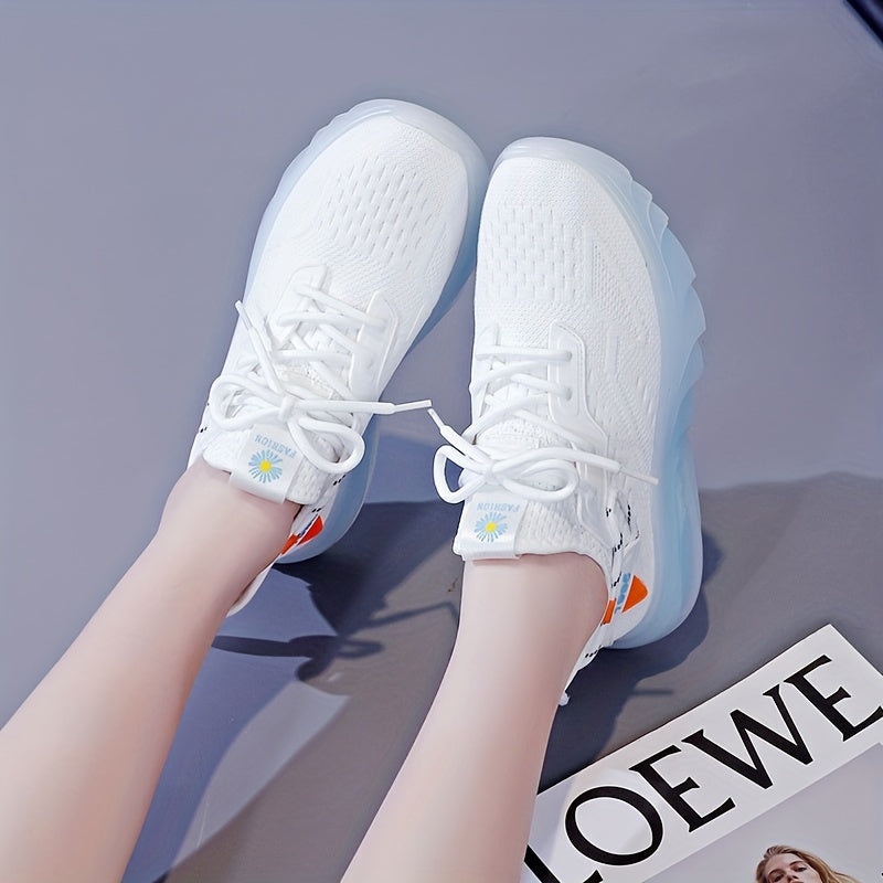 Women's Non-Slip Breathable Running Shoes - Comfortable Lace Up Sneakers