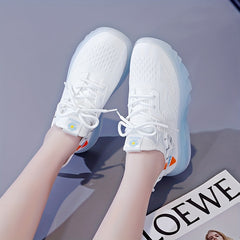 Women's Non-Slip Breathable Running Shoes - Comfortable Lace Up Sneakers