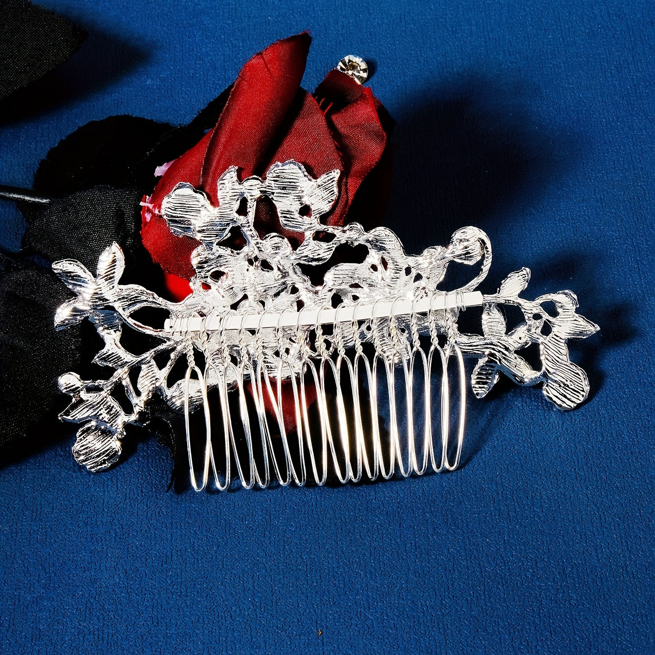 Vintage Pearl Rhinestone Bridal Hair Comb Wedding Dress Insert Comb